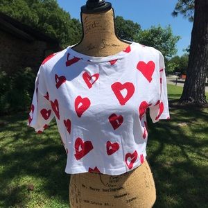 Etre Cecile  crop top with heart design size XS